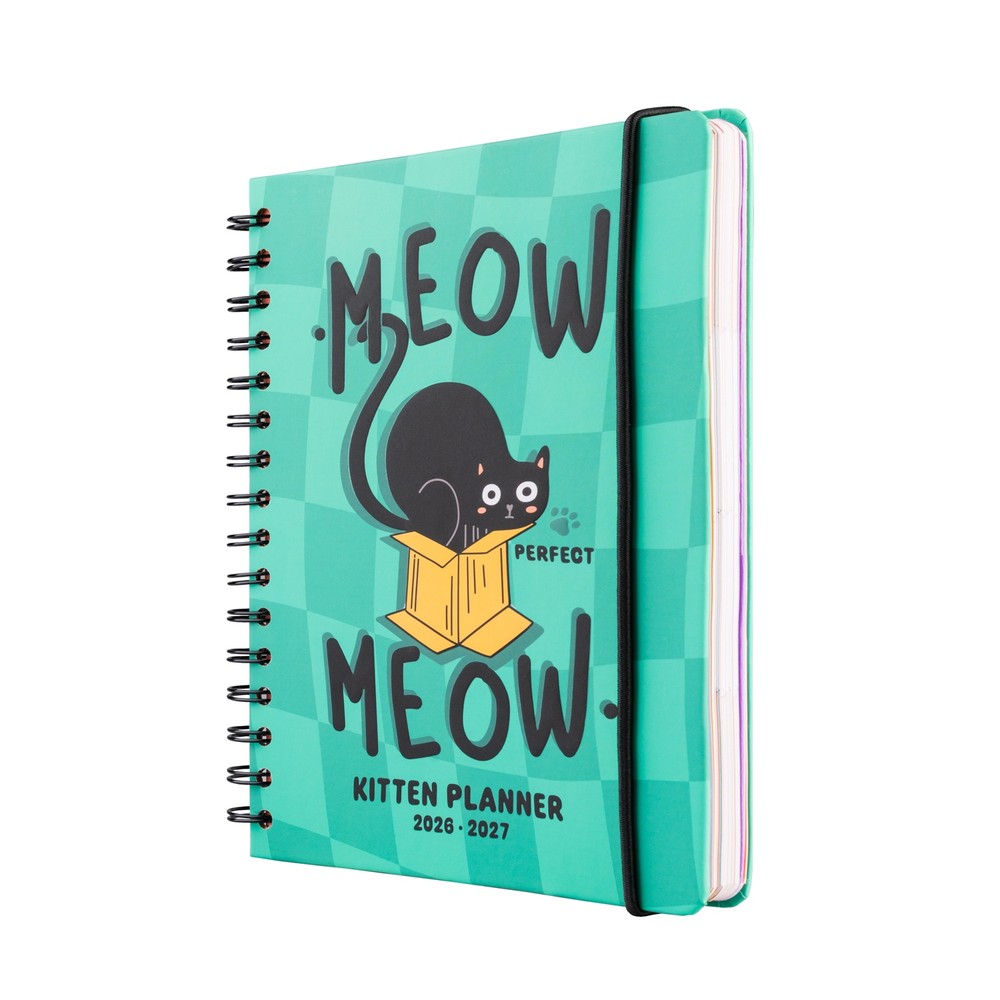 Grupo Erik - Meow Meow 2026/2027 Week To View A5 12 Months Academic School Diary - Multicolours